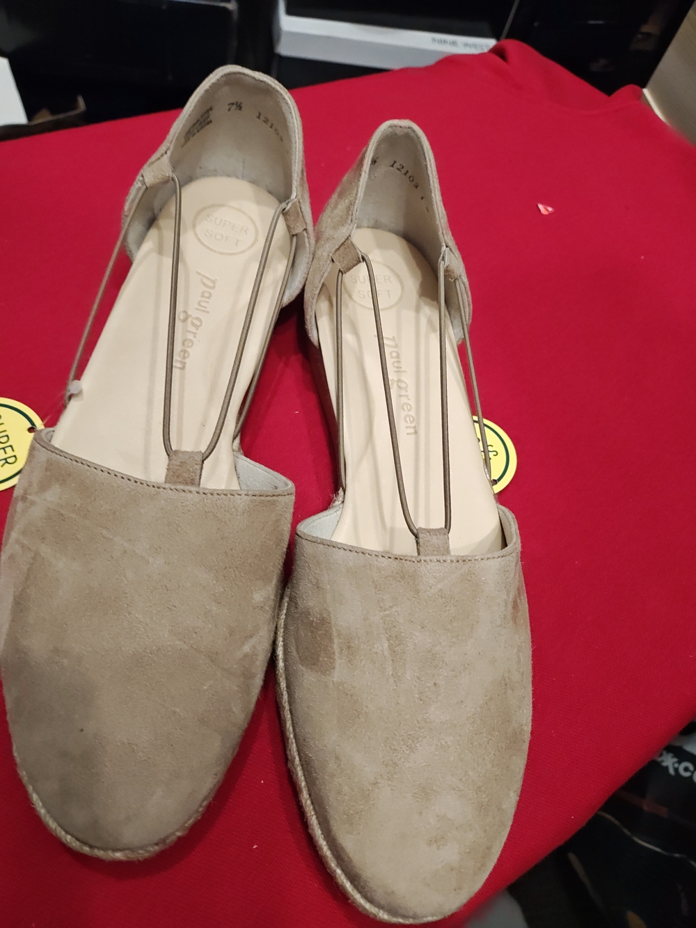 Paul Green Taupe Suede Flats